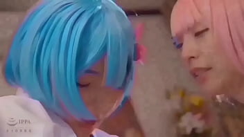 Preview 2 of Wwwsexy Kiss Bp - Rem y Ram jugando a las tortilas con m&uacute_sica de Linkin Park de fondo