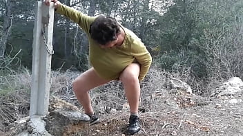 Preview 2 of Xxx Ass Fat Lola Fox - My old bitch relieves herself in nature