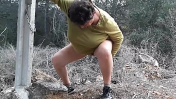Preview 4 of Xxx Ass Fat Lola Fox - My old bitch relieves herself in nature