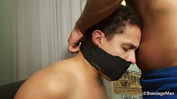 Preview 1 of 2 Hour Sex Video - Diogo Nasser fucking Henrique tied up gagged nosehook blowjob in bondage scenes | PREVIEW