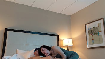 Preview 3 of Sneaked Fucked - Tatted Woman Deepthroats Huge Cock