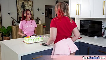 Preview 1 of Bublic Bus Tucah Bobd - Cute teen goth stepsister and her BFF both gets fucked free pussy style