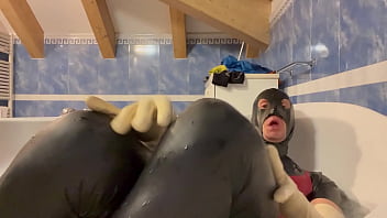 Preview 2 of Loli Masturbation - Latex bath