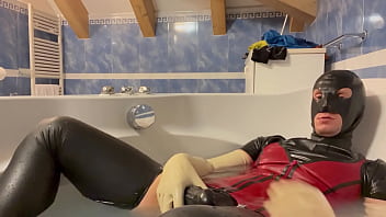 Preview 3 of Loli Masturbation - Latex bath