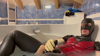 Preview 4 of Loli Masturbation - Latex bath