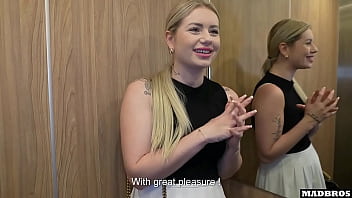 Preview 2 of Gujrati Sd Sex Com - A Good French Blonde Stuck And Fucked In An Elevator And EVEN In A Parking Lot In Anal !!!