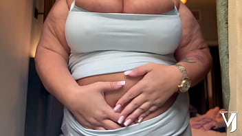 Preview 2 of Nitr100 - TEASER huge naturals with soft BBW belly solo