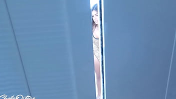 Preview 3 of Amoure Angle - FUCKING IN THE VALCON WITH MY NEIGHBOR,  WHILE THEY WATCH US - SHEILA ORTEGA