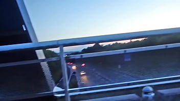 Preview 4 of St Public - exhib  sur passerelle au dessus de l&#039_autoroute