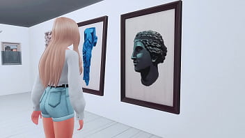 Preview 1 of Poshto Local Xxx Pron Video - perverted teen had hard sex with an animated statue sims me hentai sfm