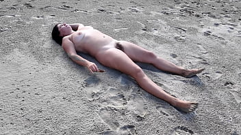 Preview 2 of Trisha Krishna Mms Clips - Stranger Fucking hairy Nudist on the Beach