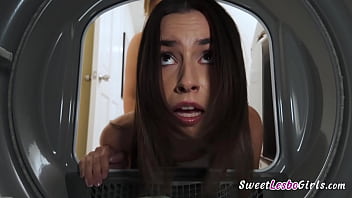 Preview 3 of Free Porn Edvin And Martin - Petite blonde teen lesbian girl put on a strap-on toy and fuck her roommate - Anna Claire Clouds,  Chanel Camryn