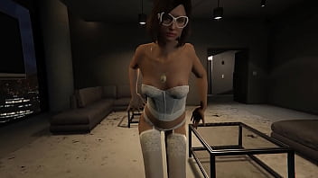 Preview 1 of Ful Panther Sex Sunny Leone - GTA 5 - Online Babe Teases with Lap Dance then Fucks