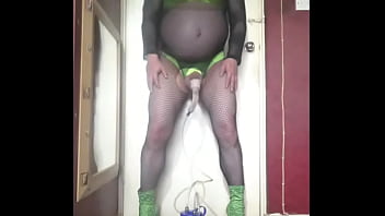 Preview 3 of Pak Am - crossdresser milks himself while you all watch