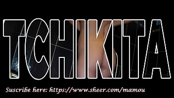 Preview 4 of Naked Stocking - Mamou avec TCHIKITA partie 1 striptease et fellation gorge profonde et gobage de couilles