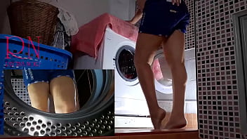 Preview 4 of Moms Sleeo - Domination in laundry. Housewife fucked in the washing machine. Mix 1