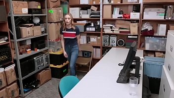 Preview 1 of Busty Wrestling Babes - Petite shoplifter teen is having rough sex with this horny cop.