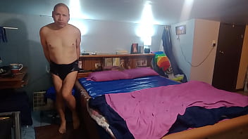 Preview 4 of Bbw Fucking Sleep - body leather underwear