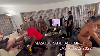 Preview 1 of Ckoc Guys Blast Sex - Masquerade Ball Orgy w/ Riley Jacobs - The Hotwife Tour 2022