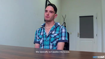 Preview 1 of Pannete Gets Two - Cute Guy Sucks Fucks A Stranger Man&#039_s Big Dick In Order To Take Some Cash - BigStr