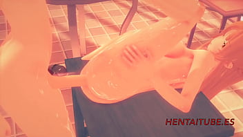 Preview 4 of Bangli Ref Xxx - Sword Art Online Hentai 3D - Kirito Fucks Asuna on a Table - Animation Porn