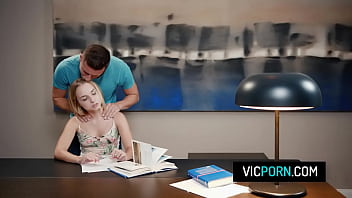 Preview 1 of Xxx Accommo - Sexy babe Mona Blue have sex with her boyfriend instead of studying for exam