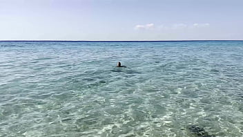 Preview 3 of Cutekorean Teen Sex - Monika Fox Swims In The Caribbean Sea And Poses Naked On The Reefs (Free)