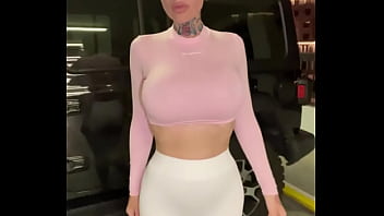 Preview 1 of Joana Navarro - bald tattooed slut squirting in public parking