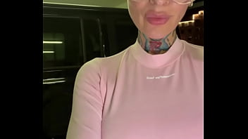 Preview 4 of Joana Navarro - bald tattooed slut squirting in public parking