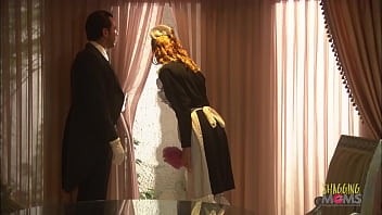 Preview 1 of Niero - Naughty blonde maid with small tits lets the butler fuck her while their boss is not at home