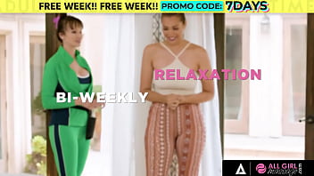 Preview 1 of Porn Scx - ALL GIRL MASSAGE - First Erotic Massage For Bella Rolland And  Lexi Luna And It Gets Naughty And Hot