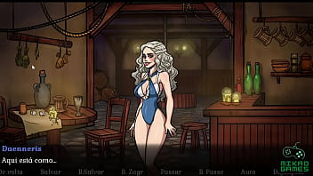 Preview 4 of Horse Fucking Teen Girl Hard - Game of Whores ep 15 Dany dan&ccedil_ando e Sansa gar&ccedil_onete no Bar