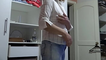 Preview 1 of Doctors An Pesent - I please my stepson so he cums in my ass with my jeans on,  full of cum