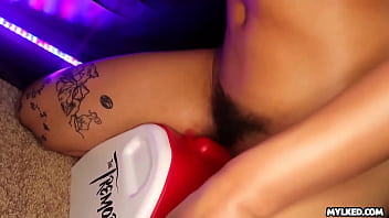 Preview 2 of Small Tits Creamy Orgasm - MYLKED Maya Has Multiple orgasms and Sloppy Facial Blowjob