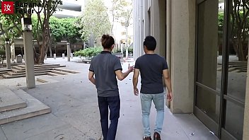 Preview 1 of Xxx 3 Man - Two Asian Males Double Team Train Blonde Babe&#039_s Tiny Pink Pussy - BananaFever AMWF