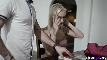 Preview 1 of Cecilia Lacroix - Pervy tutor makes sexy teen Chloe Temple suck his meat