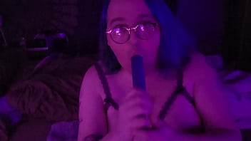Preview 3 of Ella Milf Gum - Trans BBW Goddess Sucks a Thick Dildo