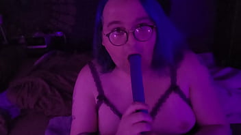 Preview 1 of Ella Milf Gum - Trans BBW Goddess Sucks a Thick Dildo