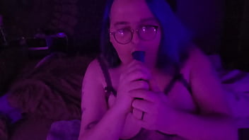 Preview 4 of Ella Milf Gum - Trans BBW Goddess Sucks a Thick Dildo