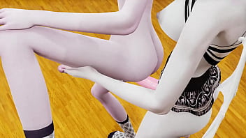 Preview 4 of Durin Bisexuals - Monster High Vampire Hallowen Special - Elissabat and Rochelle Goyle Sex
