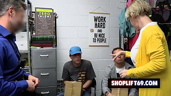 Preview 2 of Lil Hinata Video - Blonde shoplifter milf Dee Williams getting fucked in front of her husband and stepson