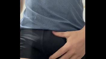 Preview 1 of Scool Girl Xxx Hd - Gran polla blanca gran carga de semen! Hombre masturb&aacute_ndose y gimiendo!!
