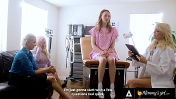 Preview 1 of Terms Love Black Cock - MOMMY&#039_S GIRL - Hot Lily Larimar&#039_s Checkup With Doctor Kenna James Turns Into Group Sex With Stepmoms