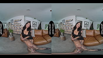 Preview 1 of Jaqui Cbtboots - UP CLOSE VR - POV All Natural Tattooed MILF Connie Perignon Is Hungry For Your Big Cock! CUM ON TITS