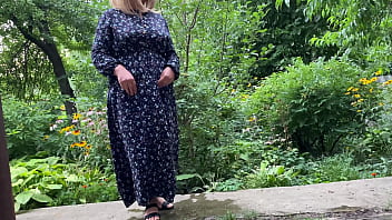 Preview 2 of Kalo Labo - Gorgeous MILF helped a stranger pee outside and pee herself