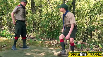 Preview 2 of Burxxxx - ScoutGaySex.com - Scout twinks Austin Lock a.k.a Austin Young and his scout friend Ian Levine having hardcore gay sex out in the wild