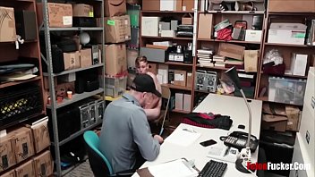 Preview 1 of Loura Haddock - Thief Penetrated By Cop- Split Screen- GAY VIDEO