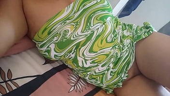 Preview 1 of Japan Vomit Sex - MY STEPSIST SEDUCES WITH HER SEXY DRESS,  MASTURBATING HER VAGINA AND BIG TITS