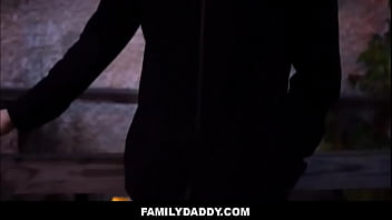 Preview 1 of Xxx Mx - FamilyDaddy - Skinny Twink Boy Stepson Sex With Stepdad After Caught With Cigarrettes - Myles Landon,  Travis Berkley