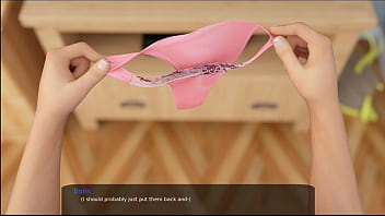 Preview 3 of Mature Hairy Pussy Peeing - 9-Milfy City - v0.6e - Part 9 - First touching my stepmom&#039_s huge boobs (dubbing)